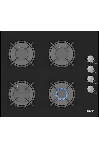 Simfer 7332 - 3500 - 8708 Siyah Ankastre Set