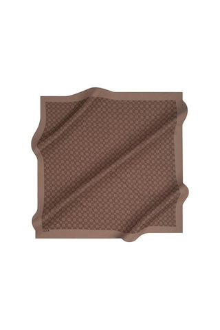 Aker Elegance Monogram Eşarp - 10905001 Kahverengi