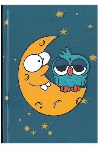 Paklon Tasarım Defter 80 Yap. Kareli Baykuş A5 14x21 Çok Renkl