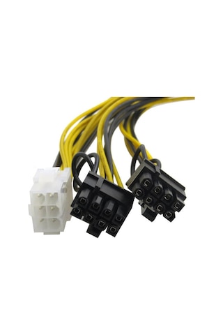6 Pin To 2 X 8 Pin Pci-E Ekran Kartı Power Çevirici Bakır Kablo