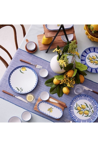 Kütahya Porselen Moderna Lemon Charm 14 Parça 6 Kişilik Kahvaltı Takımı Çok Renkli