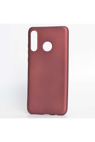 Noktaks - Huawei Uyumlu Huawei P30 Lite - Kılıf Mat Renkli Esnek Premier Silikon Kapak - Gold