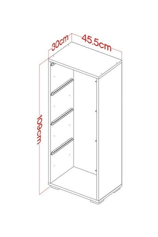 Pratico 4 Derin Sepetli Çok Amaçlı Oyuncak Dolabı - Beyaz - 109x30x69,5 Cm Beyaz