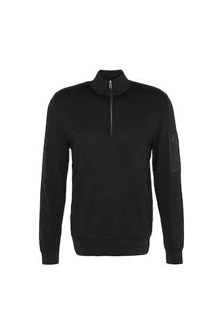 B.ıntl Blades Pamuklu Yarım Fermuarlı Kazak Bk11 Black-bk11 Black Siyah