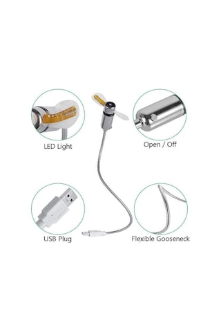 Narita Mini Usb Ledli I Love You Yazılı Fan, Mini Usb Vantilatör - Siyah Renk