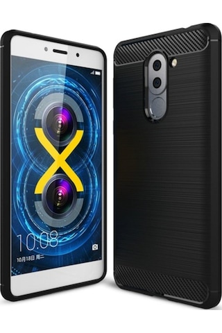 Huawei Gr5 2017 Brushed Carbon Fiber Silikon Tpu Kilif + Tempered 191758950 - Seçenek / Cam Koruma-Cam Istemiyorum