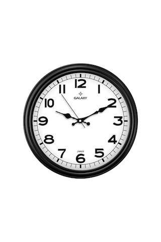 D-200-k Klasik Kadran Siyah Renk Sessiz Akar 30 Cm Duvar Saati Çok Renkli