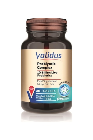 Validus Probiyotik 10 Milyar Cfu + Prebiyotik 30 Kapsül