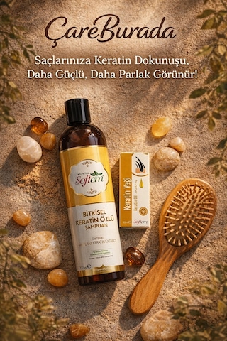 Keratin Özlü Şampuan 400 Ml + Keratin Yağı 20 Ml