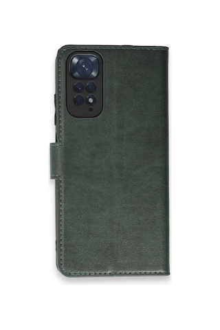 Uray Store Xiaomi Redmi Note 11 Pro Kılıf Trend S Plus Kapaklı Kılıf - Yeşil