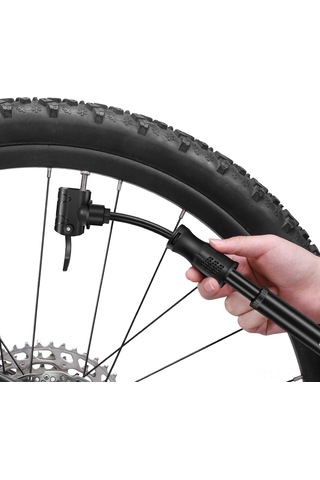 Yifomall Alüminyum Mini Ayaklı Pompa, 80psi Hızlı Şişirme, Taşınabilir Dış Mekan Bisiklet Top Lastik Şişirici, Gri-siyah Seçenekli