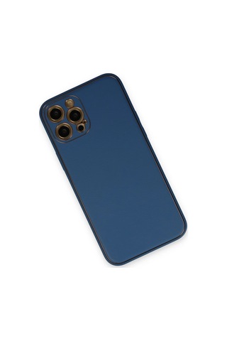 Apple iPhone Uyumlu Uyumlu 12 Pro Kılıf Coco Deri Silikon Kapak - Açık Mavi Renkli