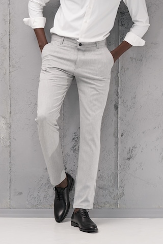 Slimfit Pamuklu Likralı Esnek Mevsimlik Kumaş Pantolon gri