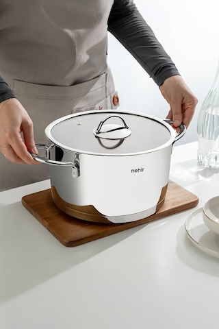 Silver Trend 18 Cm Paslanmaz Çelik Derin Tencere Gümüş