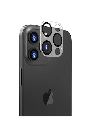 Noktaks - iPhone Uyumlu 13 Pro Max - Kamera Lens Koruyucu Cl-05 - Şeffaf