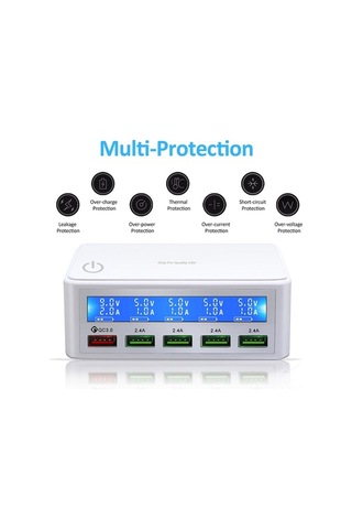 Dancemonkey Hızlı Şarjlı 5'li Usb Şarj İstasyonu - 50w, Taşınabilir, Aile Boyu Kullanım
