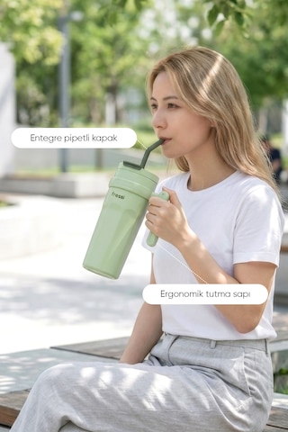 Fressi Calora Termos Paslanmaz Çelik 950 Ml Fr-t956 Yeşil