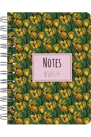 Daisy Magnolia Mini Sert Kapaklı Spiralli Defter Set Çok Renkli