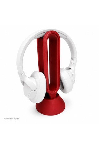 24 Cm Kırmızı 3d Baskı Kulaklık Standı Masaüstü Kulaklık Askılığı Ve Organizer