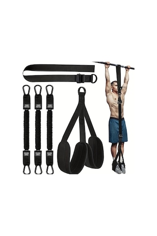 Pazly 5 Adet Abahub Yeşil Ayarlanabilir Pull Up Direnç Kayışları, Evrensel Uyumlu, Dayanıklı Polyester, Fitness Üst Vücut Ekipmanı, Turuncu Renk Yeşil