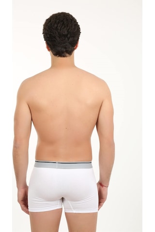 İbrahim Burak Etiler Collection Moda Çizgi Erkek Likralı Boxer 40056 Beyaz