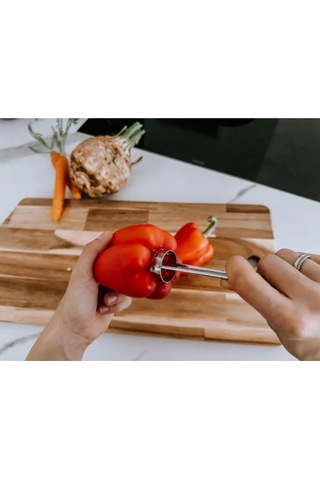 Pratik Dolmalık Biber Kabak Patlıcan Oyacağı-dolma Oyucu Gri Diğer