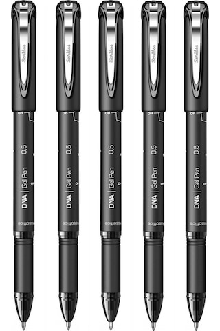 Siyah Pilot Kalem Dna Gel Pen 5 Adet Scrikss Pilot Kalem 0.5mm Roller Uç Pilot Kalem İnce Uçlu Likit Mürekkepli Pilot