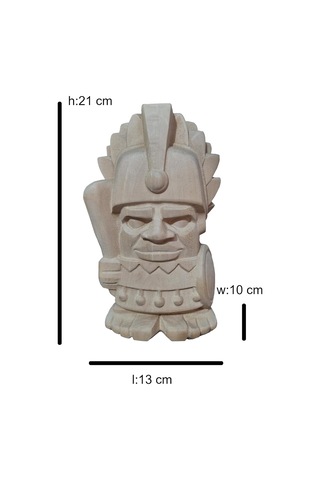 Ahşap Dekoratif Büst Heykeli Maya Totem Diğer