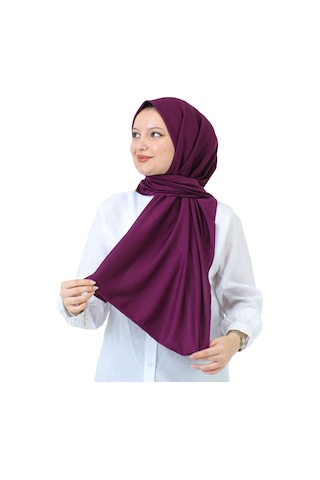 Şal Zarif Başörtüsü Eşarp Tesettür Giyim Uzun Abiyelik Mor