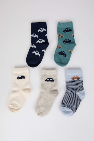 Defacto Erkek Bebek 5'li Pamuklu Uzun Çorap A3457A5NSKR1 Çok Renkli