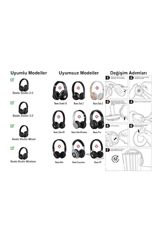 Beats Studio 2.0 Ve 3.0 Uyumlu Kulaklık Pedi Studio Apl Kulaklık