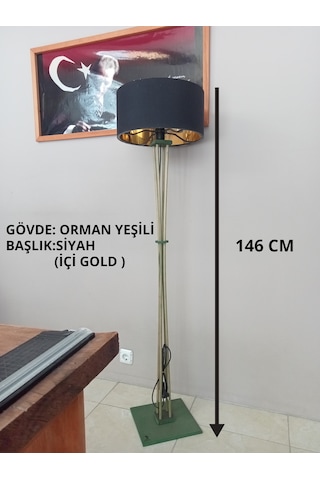 Siyah-gold Başlık Ahşap Lambader- Orman Yeşili Altın - Siyah Siyah-gold Başlık Ahşap Lambader- Orman Yeşili Altın - Siyah