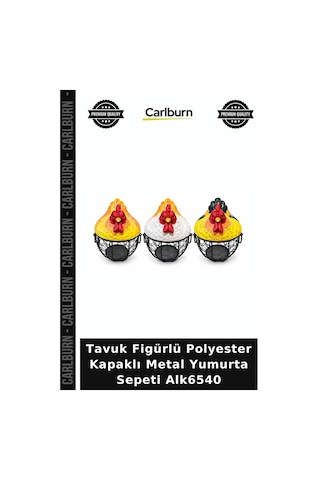 Özel Üretim Mutfak Dekoratif Hediye Tavuk Figürlü Polyester Kapaklı Metal Yumurta Sepeti Alk6540 Diğer