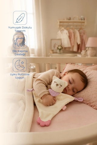 Babyjem Diş Kaşıyıcılı Sevimli Uyku Arkadaşım Pembe