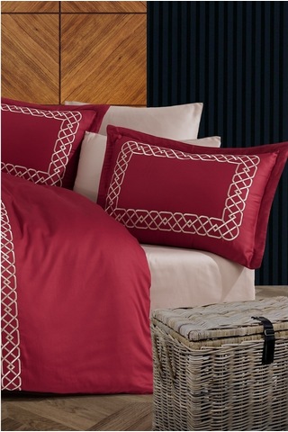 Nazik Home Vienza Bordo Nevresim Takımı Çk Bordo