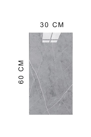 Panel Mermer Desen, 60x30 Cm, 5 Adet Gri