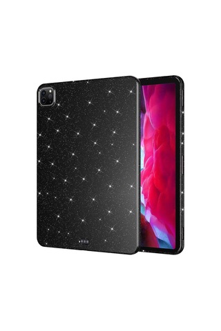 Apple Uyumlu iPad, Pro 11" Mnxd3tu/a 2022 M2 Kılıf Simli Glittering Tam Korumalı Koton Case