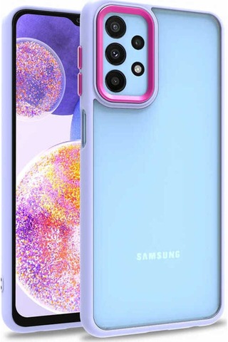 Galaxy A23 Kılıf Zore Flora Kapak Lila