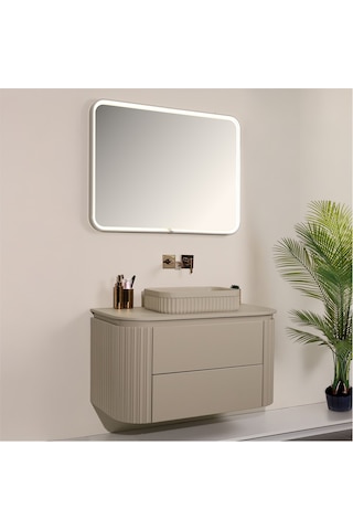 Kobos Gloria 100 Cm Banyo Dolabı Seti Beige Bej