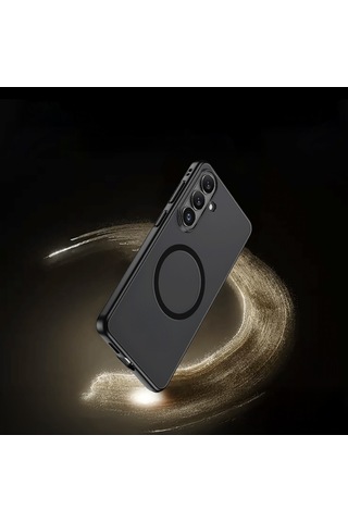 Galaxy S26 Uyumlu Kılıf M-safe Şarj Özellikli Mat Arka Yüzey Wlons Lola Kapak Siyah Siyah