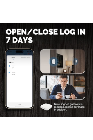 Suofeng Tuya Zigbee Akıllı Kapı/pencere Sensörü, Ev Güvenliği Alarm Sistemi, Uzaktan Kontrol, Google Uyumlu