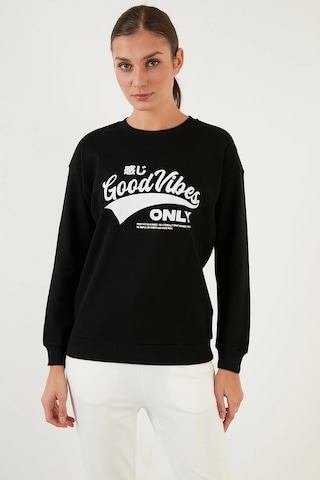 Fashion Frends Pamuklu Baskılı Bisiklet Yaka Sweat 22k0840k1 Taş