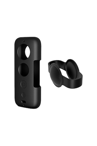 Neevoyu Insta 360 One X Kamera İçin Siyah Silikon Korumalı Kılıf - Darbe Ve Çiziklerden Koruma, Tam Kaplama Tasarımı