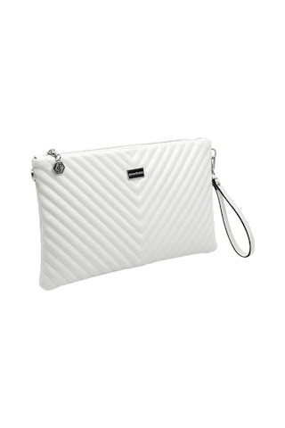Silver Polo Crash Beyaz Kapitone V Kadın Portföy Ve Clutch El Çantası Sp1034