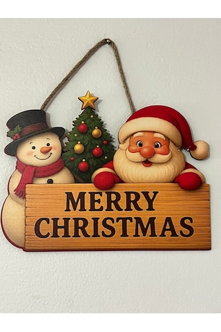 Merry Christmas Kapı Süsü /duvar Dekoru