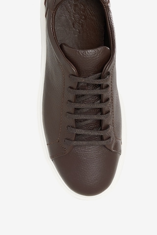 AC&Co / Altınyıldız Classics Erkek Kahverengı %100 Deri Rahat Taban Esnek Sneaker Ayakkabı Kahverengi