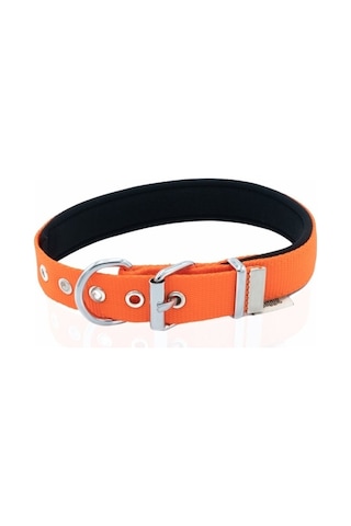 Doggie Konfor Dokuma Boyun Tasması Turuncu 2.5 x 37-45 CM