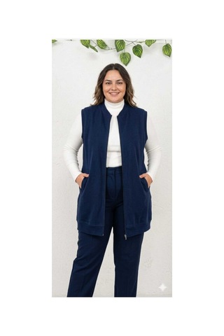 Butik Kadın Tesettür Yelek Lacivert Lacivert