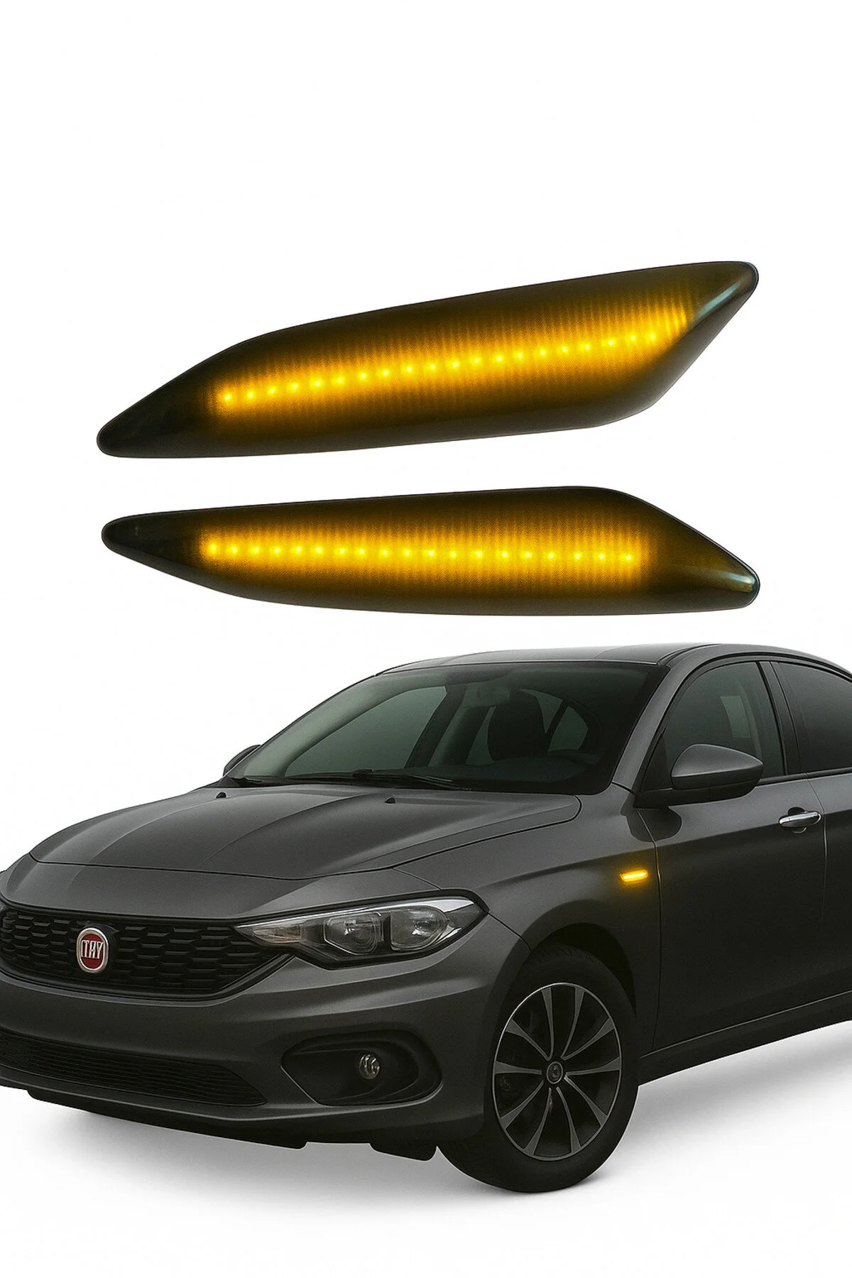 Fiat Egea Düz Ledli Çamurluk Sinyali Sağ Sol Takım Soketsiz