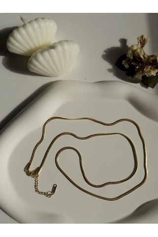 Çelik Uzun Italyan Zincir Kadın Kolye-altın Italian Chain - Gold Sevgiliye Hediye Altın